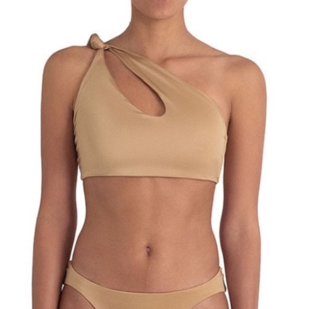 New! Baobab Collection Taki One Shoulder Bikini Top in Treasure 34503